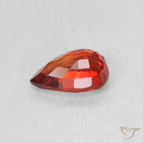 0.59ct Natural Dark Red Sapphire, Pear Shape, 6x4.1 mm