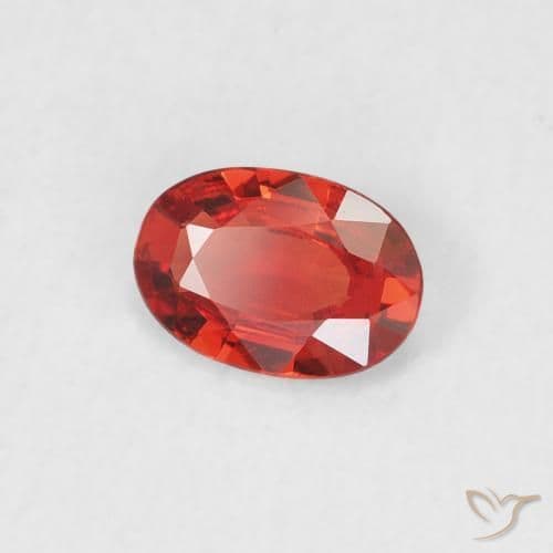 0.43ct Natural Bright Red Sapphire, Oval Cut, 5.9x4.1 mm