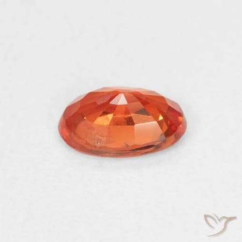 0.55ct Natural Warm Orange Sapphire, Oval Cut, 5.9x4 mm