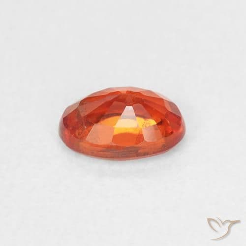 0.58ct Natural Fire Orange Sapphire, Oval Cut, 5.8x4 mm