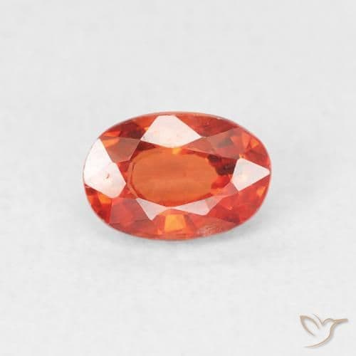 0.68ct Natural Medium Orange Sapphire, Oval Cut, 5.9x4 mm