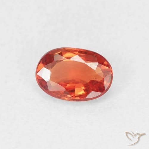 0.56ct Natural Medium Orange Sapphire, Oval Cut, 5.8x4 mm