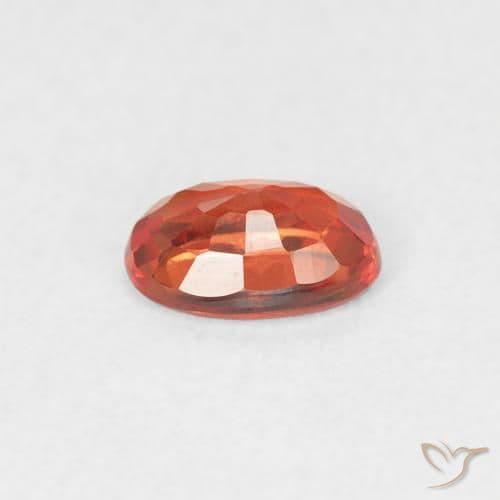0.56ct Natural Medium Orange Sapphire, Oval Cut, 5.8x4 mm
