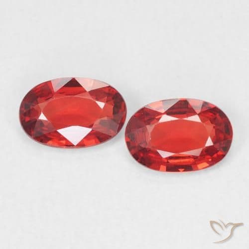 0.94ct Natural Orange Sapphire, Oval Cut, 6x4 mm
