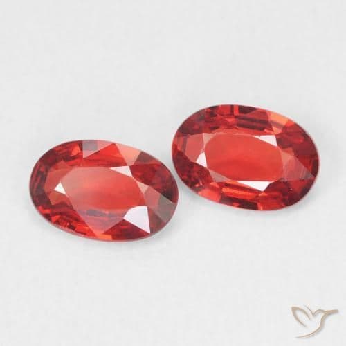 0.94ct Natural Orange Sapphire, Oval Cut, 6x4 mm