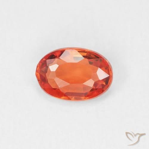 0.53ct Natural Fire Orange Sapphire, Oval Cut, 5.8x4 mm