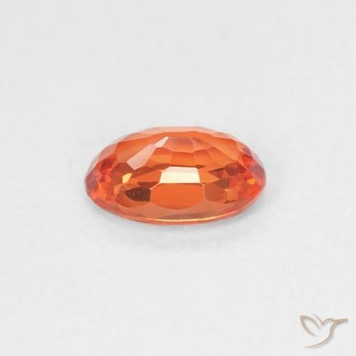 0.53ct Natural Fire Orange Sapphire, Oval Cut, 5.8x4 mm