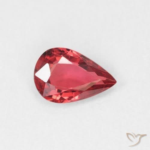 0.45ct Natural Orange Sapphire, Pear Shape, 6.2x4.1 mm