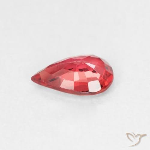 0.45ct Natural Orange Sapphire, Pear Shape, 6.2x4.1 mm
