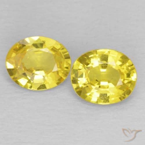 1.23ct Natural Cyber Yellow Sapphire, Oval Cut, 5.8x4.9 mm