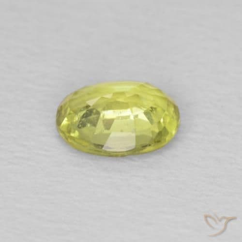 0.50ct Natural Lemon Yellow Sapphire, Oval Cut, 5.4x4.3 mm