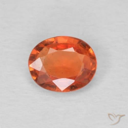 1.03ct Natural Golden Orange Sapphire, Oval Cut, 5.3x4.3 mm
