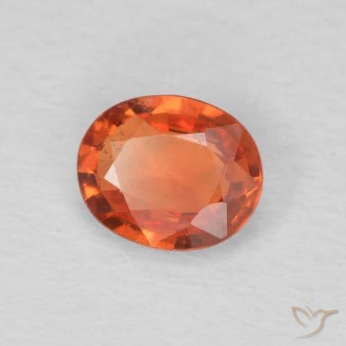 0.46ct Natural Fire Orange Sapphire, Oval Cut, 5.3x4.3 mm