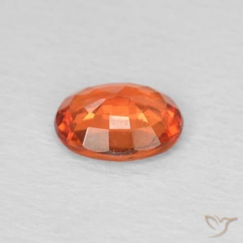 0.46ct Natural Fire Orange Sapphire, Oval Cut, 5.3x4.3 mm