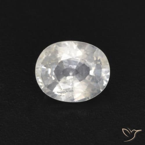0.49ct Natural White Sapphire, Oval Cut, 5x4.1 mm