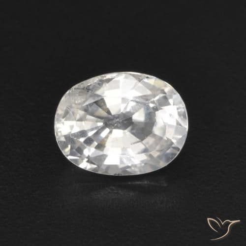 0.53ct Natural White Sapphire, Oval Cut, 5.3x4.1 mm