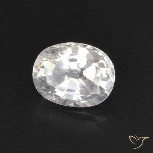0.53ct Natural White Sapphire, Oval Cut, 5.3x4.1 mm