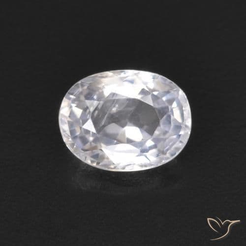 0.52ct Natural Bluish White Sapphire, Oval Cut, 5.3x4 mm