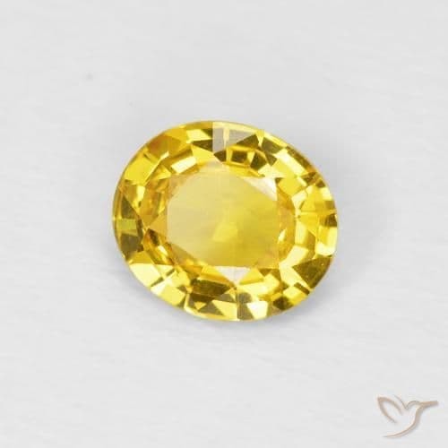 0.62ct Natural Medium Yellow Sapphire, Oval Cut, 5.8x5 mm
