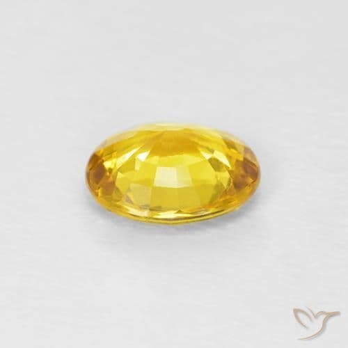 0.62ct Natural Medium Yellow Sapphire, Oval Cut, 5.8x5 mm