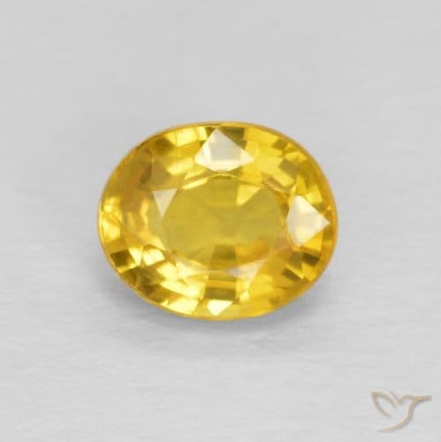 0.93ct Natural Golden Sapphire, Oval Cut, 6.1x5 mm