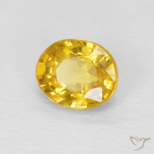 0.93ct Natural Golden Sapphire, Oval Cut, 6.1x5 mm