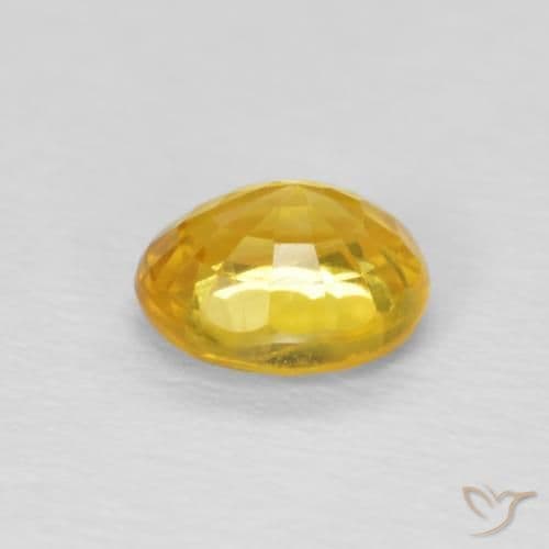 0.93ct Natural Golden Sapphire, Oval Cut, 6.1x5 mm