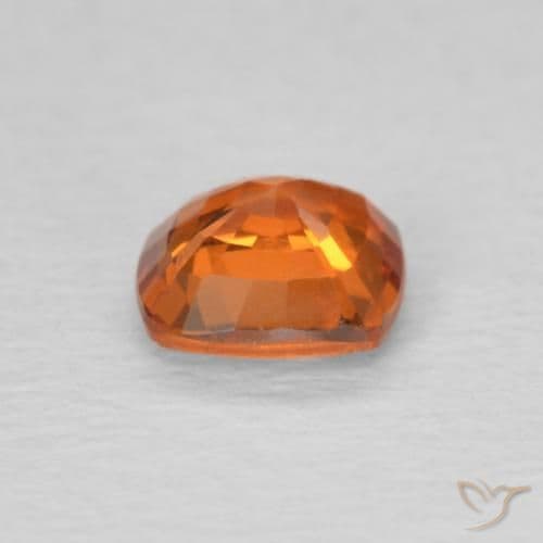 0.50ct Natural Fire Orange Sapphire, Cushion Cut, 4.5x4.5 mm