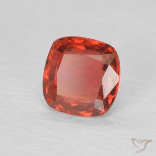 0.47ct Natural Medium Red Sapphire, Cushion Cut, 4.5x4.5 mm