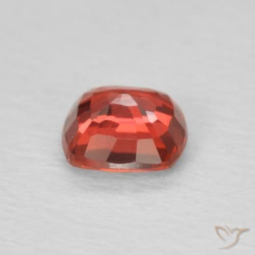 0.47ct Natural Medium Red Sapphire, Cushion Cut, 4.5x4.5 mm
