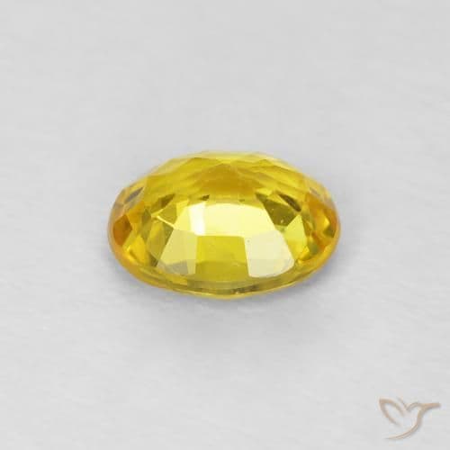 0.64ct Natural Medium Yellow Sapphire, Oval Cut, 5.8x4.7 mm