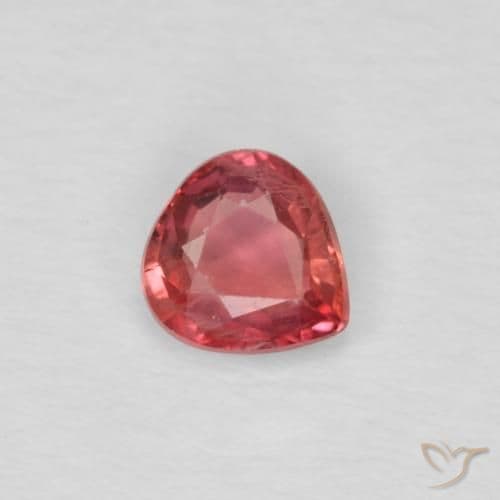0.44ct Natural Medium Red Sapphire, Pear Shape, 4.8x4.6 mm