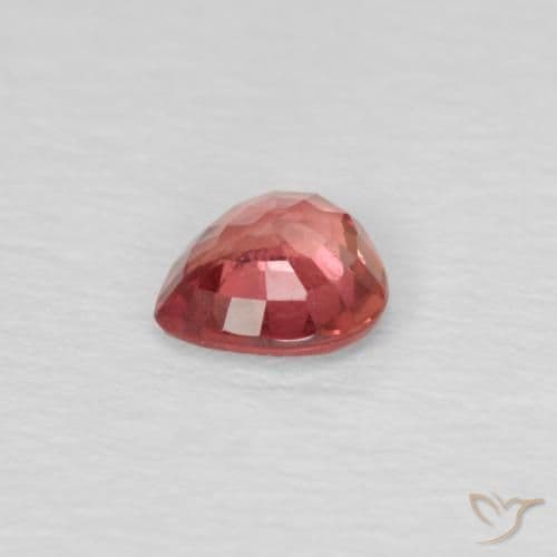 0.44ct Natural Medium Red Sapphire, Pear Shape, 4.8x4.6 mm