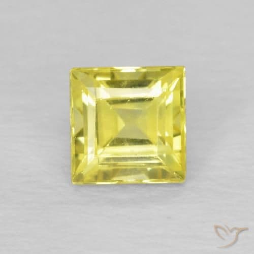 0.63ct Natural Honey Yellow Sapphire, Square, 4.2x4.1 mm