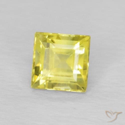 0.54ct Light Corn Yellow Sapphire, Square, 4.1x4.1 mm