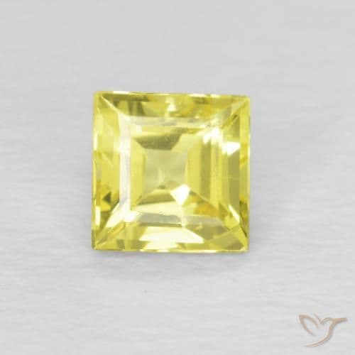 0.63ct Natural Honey Yellow Sapphire, Square, 4.2x4.1 mm