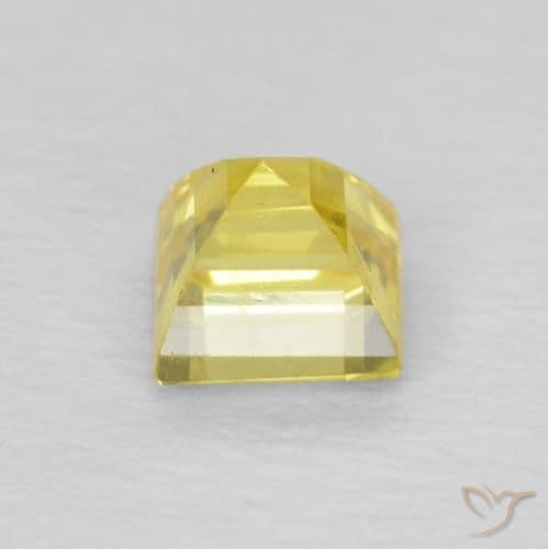 0.60ct Natural Light Yellow Sapphire, Square, 4.1x4 mm