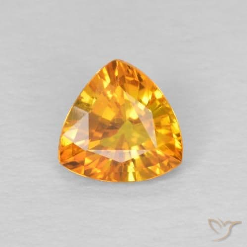 0.72ct Natural Dark Orange Sapphire, Trillion, 5.6x5.5 mm