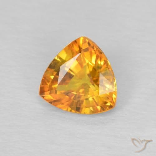 0.72ct Natural Dark Orange Sapphire, Trillion, 5.6x5.5 mm
