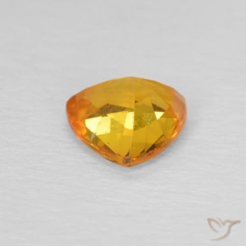 0.72ct Natural Dark Orange Sapphire, Trillion, 5.6x5.5 mm