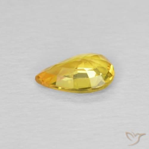 0.42ct Natural Golden Sapphire, Pear Shape, 6x3.9 mm
