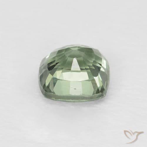 0.61ct Natural Light Mint Sapphire, Cushion Cut, 4.5x4.5 mm
