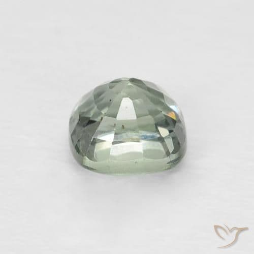 0.59ct Natural Green Sapphire, Cushion Cut, 4.3x4.3 mm