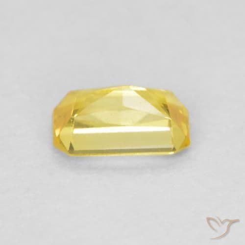 0.43ct Medium Yellow Sapphire, Emerald Cut, 5.2x3.1 mm