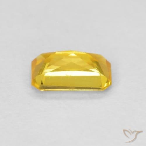 0.38ct Natural Golden Sapphire, Emerald Cut, 5.1x3.2 mm