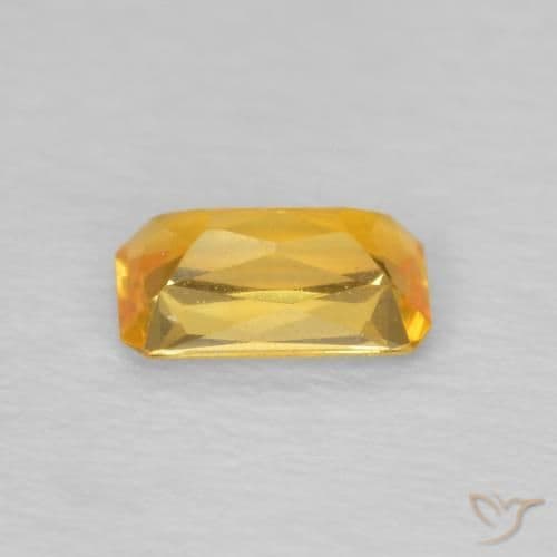 0.36ct Natural Golden Sapphire, Emerald Cut, 5.2x3.1 mm