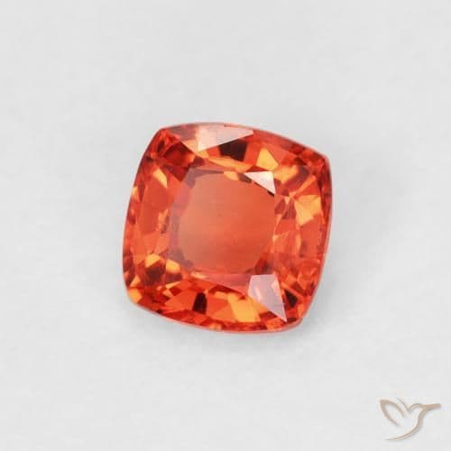 0.45ct Natural Medium Red Sapphire, Cushion Cut, 4.2x4.2 mm