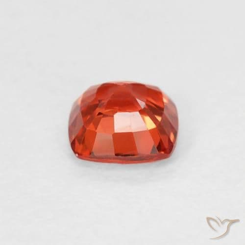 0.45ct Natural Medium Red Sapphire, Cushion Cut, 4.2x4.2 mm