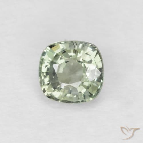 0.44ct Natural Yellow Green Sapphire, Cushion Cut, 4.2x4 mm
