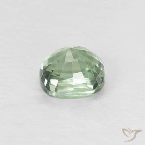 0.54ct Light Sea Green Sapphire, Cushion Cut, 4.2x4.1 mm